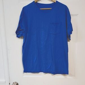 Royal blue Fruit of the loom pocket T-shirt size XL